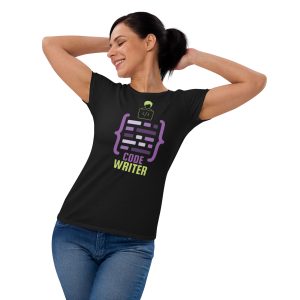 Camiseta de manga corta para mujer code writer