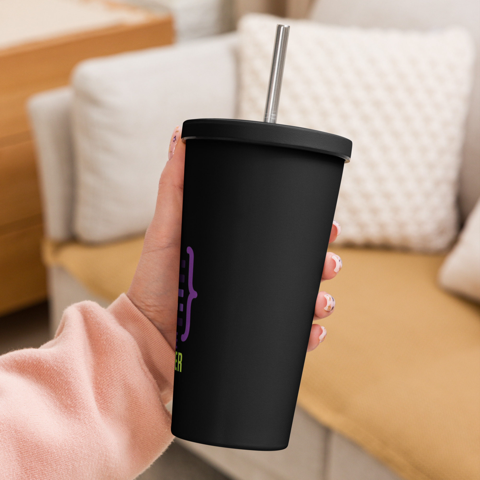 Vaso térmico con popote - Image 3
